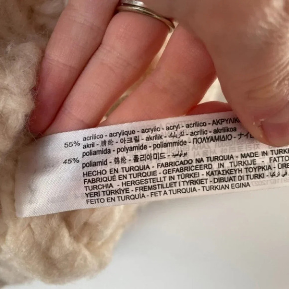 Zara Openwork Cable Knit Sweater High Neck Ecru White Size Small - Picture 11 of 12